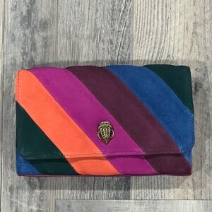 Kurt Geiger London Extra Mini Soho Quilted Colorblock Suede Clutch